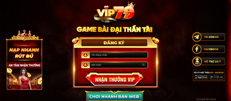 VIP79 sở hữu giao diện thân thiện, chuyên nghiệp